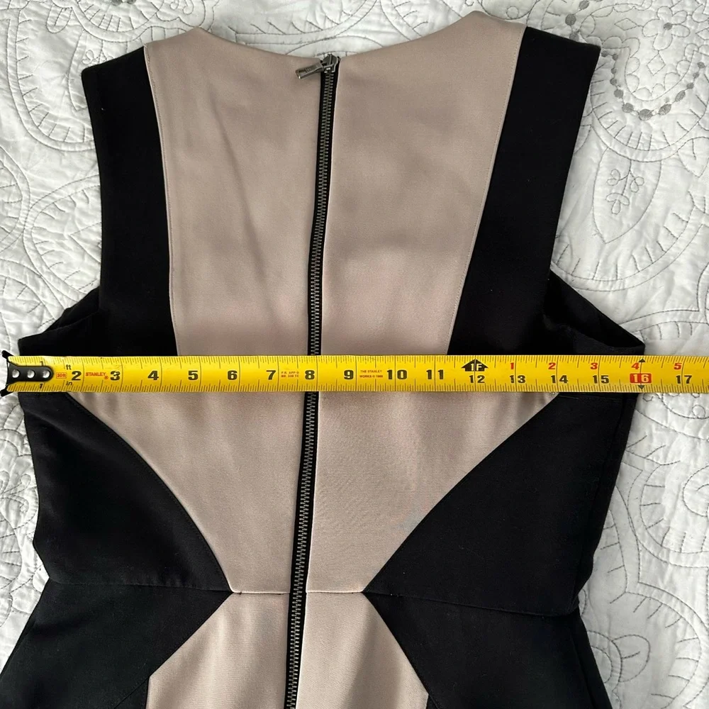 BCBGMaxAzria Black and Tan Midi Dress - Picture 5 of 9